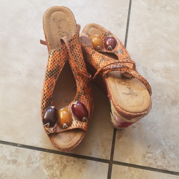 Sam Edelman python wedge sandal 9 - Picture 4 of 5